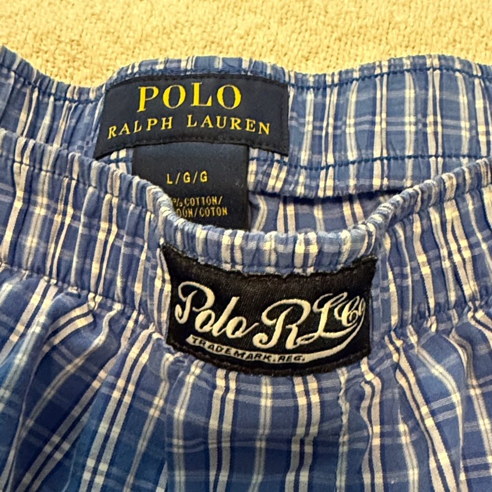 Polo Ralph Lauren Blue Plaid Boxers - Picture 3 of 4